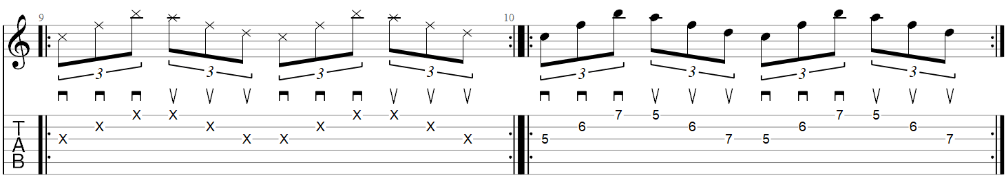 sweep picking exercise