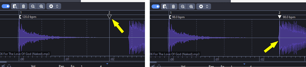 Sincronización de pistas de audio de Guitar Pro 8