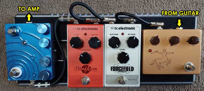 Guitar pedalboard order