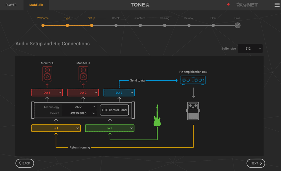 TONEX modeler step 3