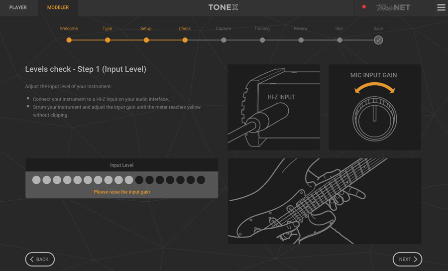 TONEX modeler step 4