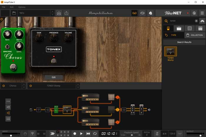 TONEX Stomp in AmpliTube 5