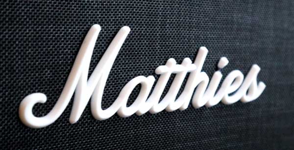 Custom 3D printed guitar amp badge