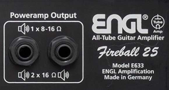 Engl Fireball 25 amp impedance