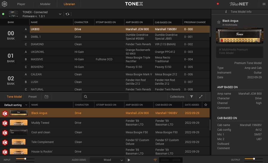 TONEX Pedal Library