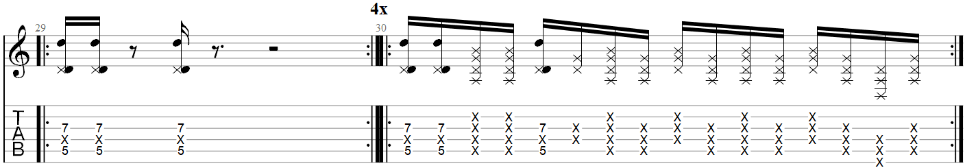 Killing In The Name Bridge Guitar Riff