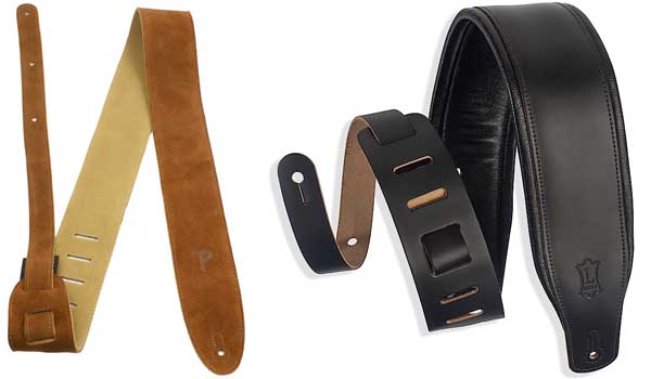 Suede and Leather guitar straps