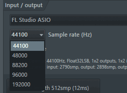 FL Studio sample rates