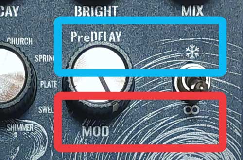 Cetus Reverb Pedal MOD knob