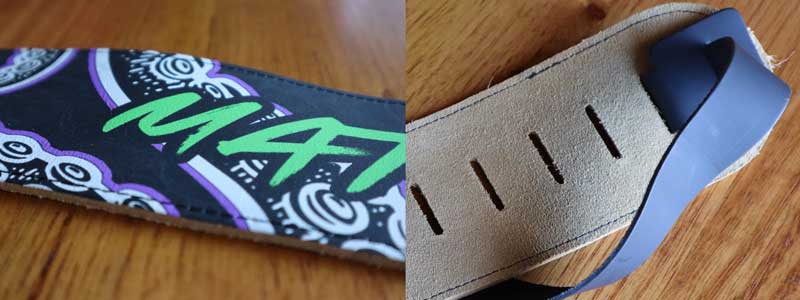 Custom Leather Suede Guitar Strap