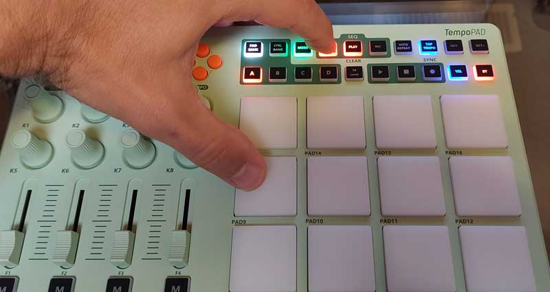 Synido TempoPAD C16 Sequencer Tracks